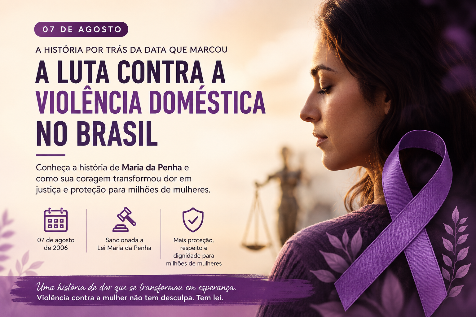 Dia Nacional de Combate à Violência contra a Mulher